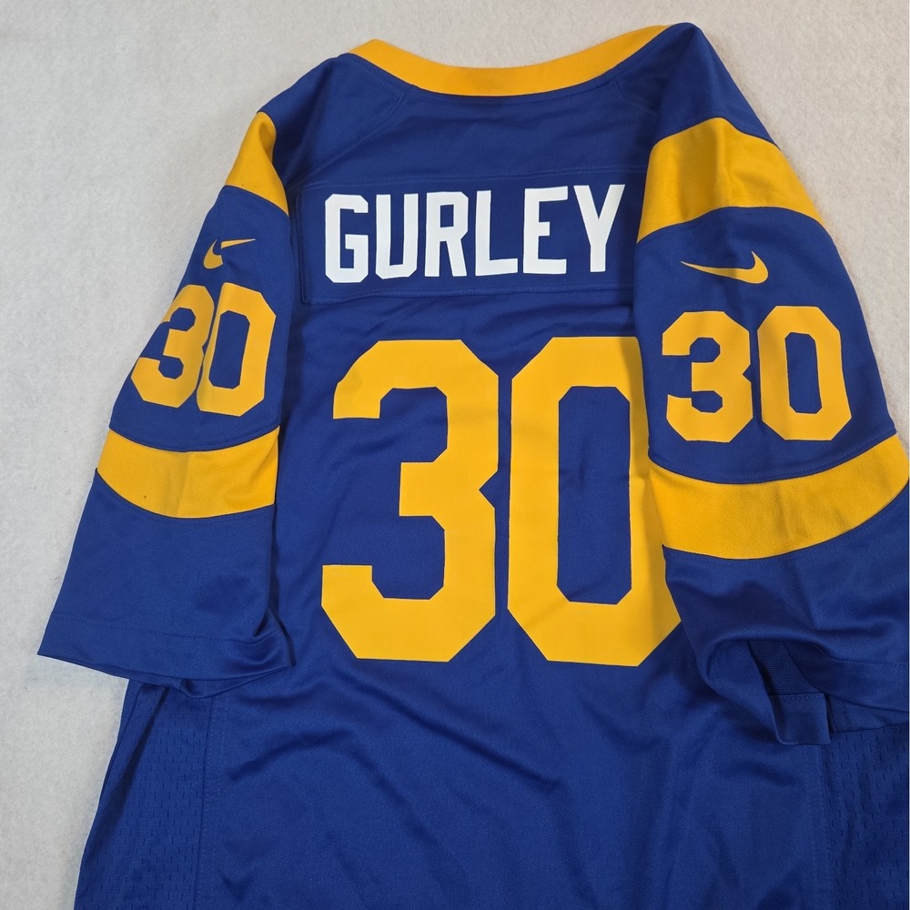 Nike Los Angeles Rams Todd Gurley II #30 On Field Jersey Mens M Blue Gold NFL - Picture 11 of 11